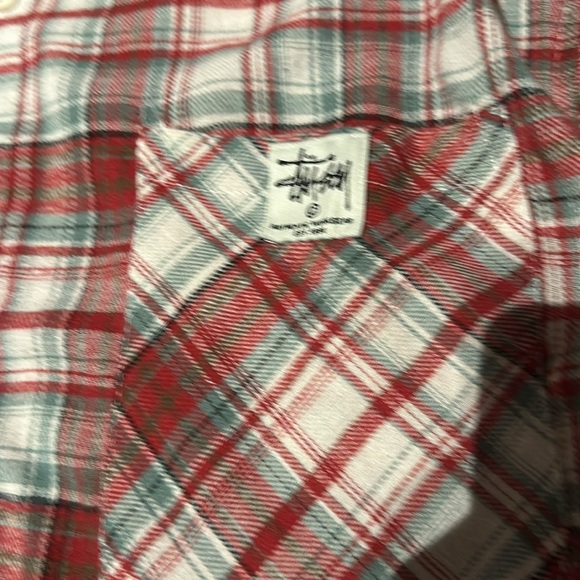 Stussy Red Flannel Medium Mens or Womens - Picture 3 of 3